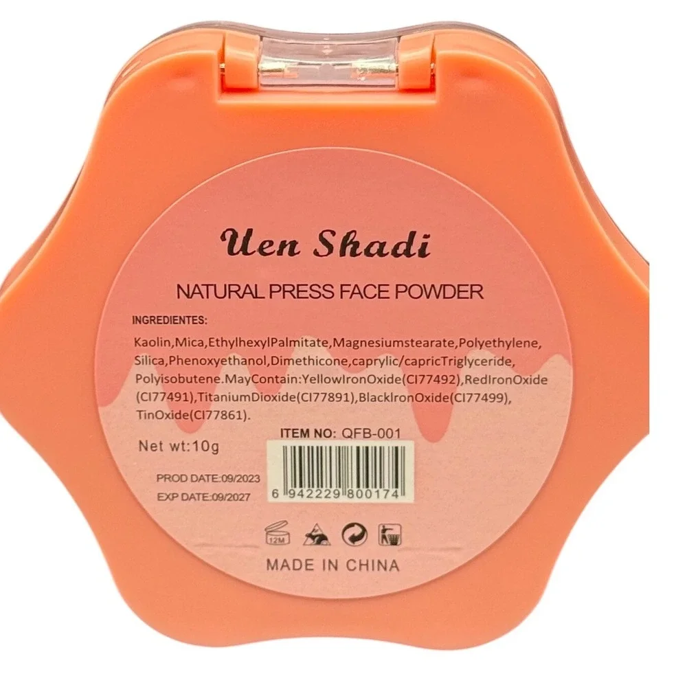 Uen Shadi Hello Kitty Natural Press Face Powder QFB-001 Peach Compact 10g NEW